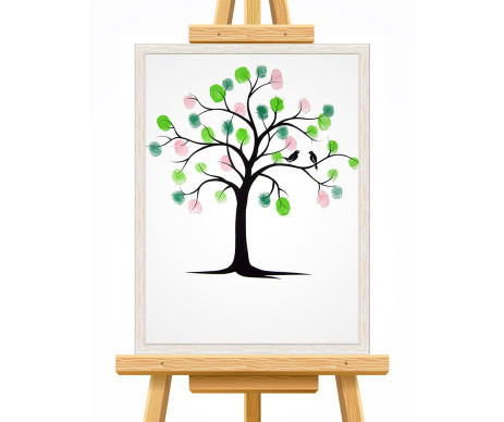 Svatební strom 1 černý s ptáčky