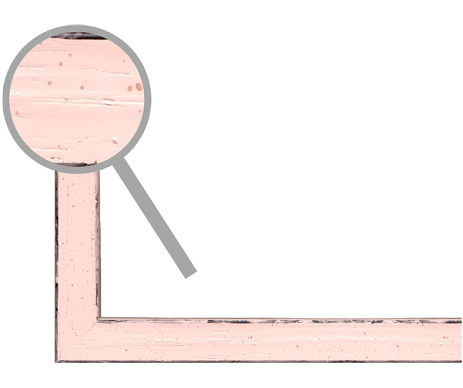 Dřevěný ozdobný rám Akvarel růžový