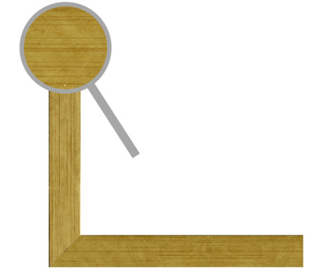 Dřevěný rám Arco zlatý s patinou