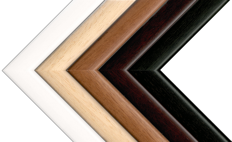 Nabízené barvy dřevěných rámů Galerka pro rámování tenčích obrazů
